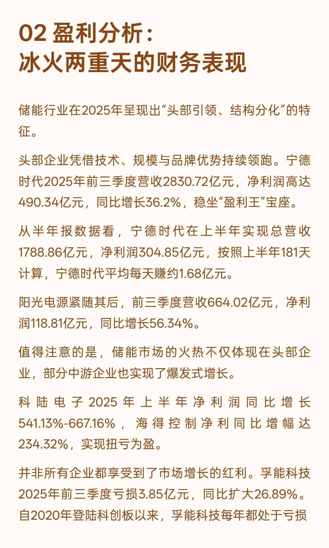 储能行业冰火两重天：头部企业日赚1.68亿，