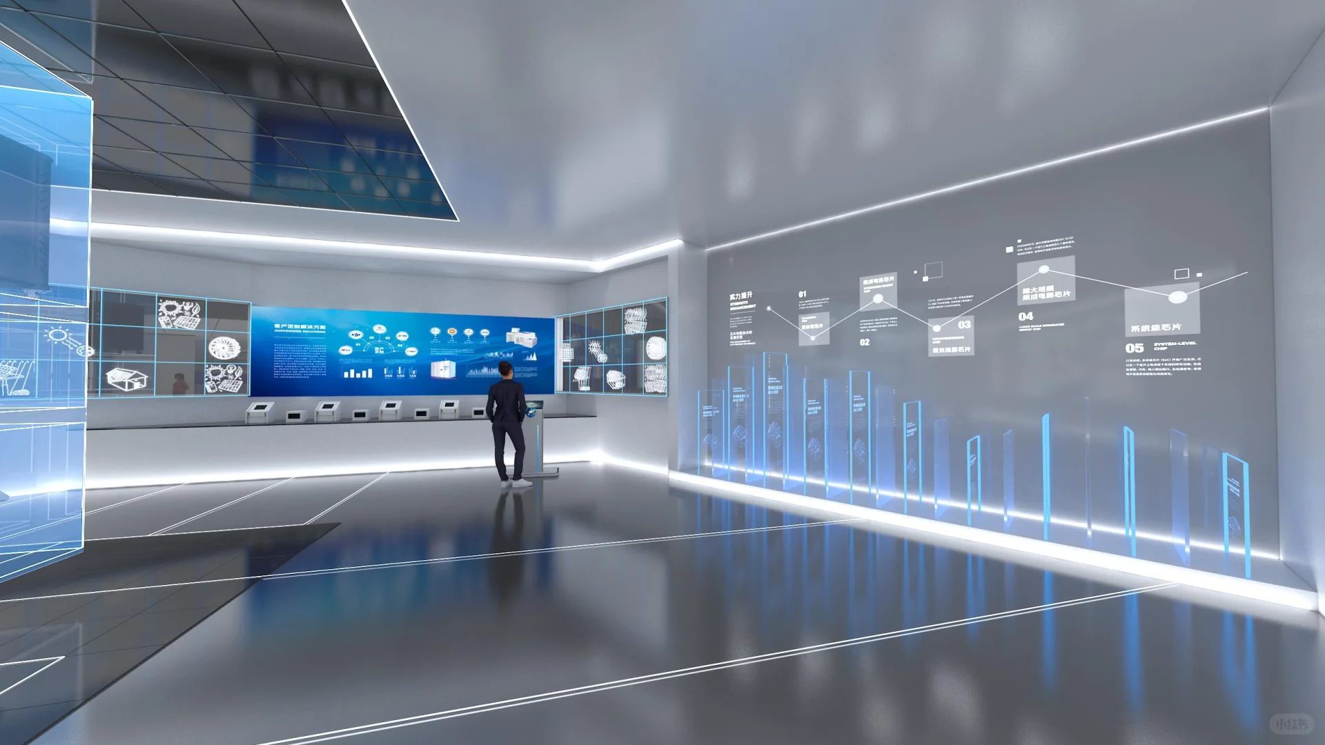 精测 精密制造行业企业展厅 未来科技感设计