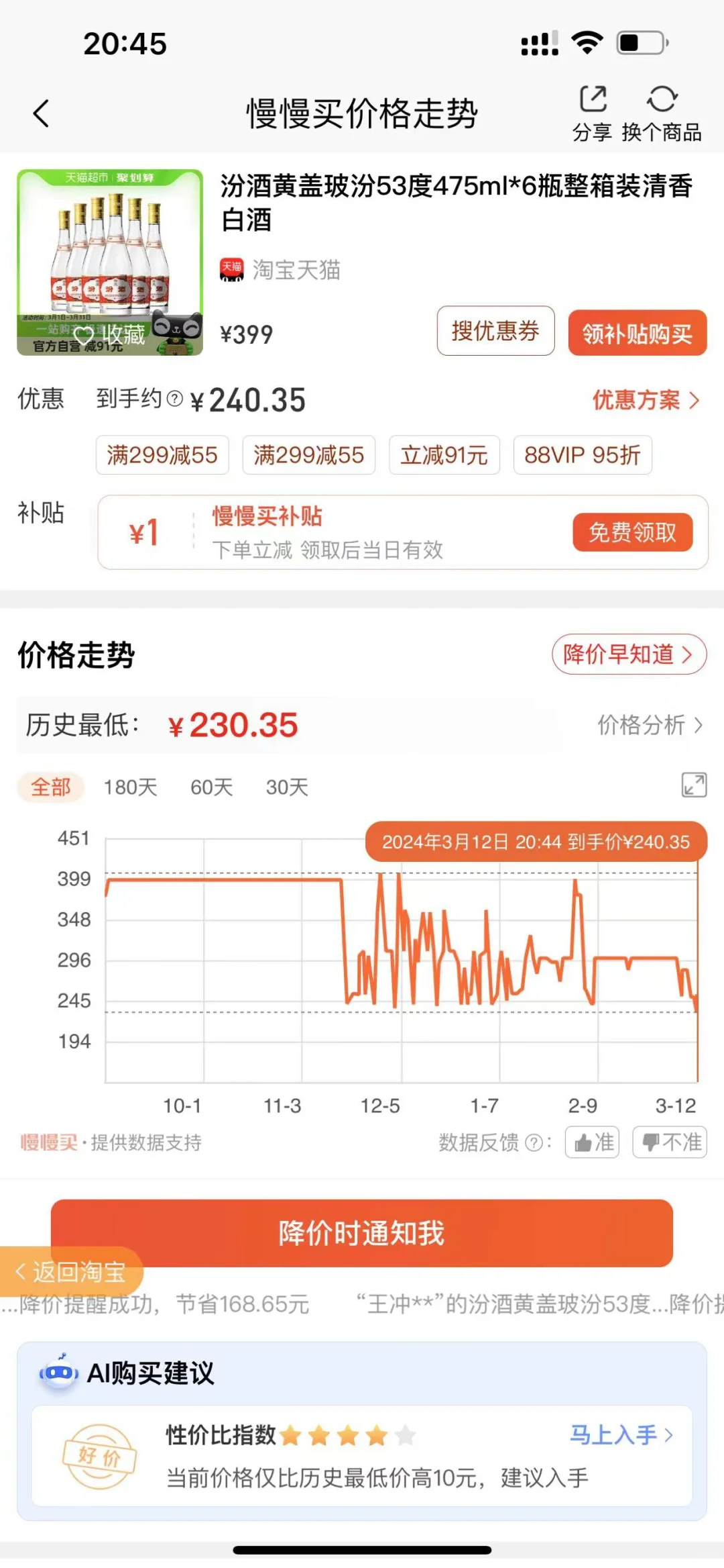 汾酒！黄盖玻汾再创历史低价！
