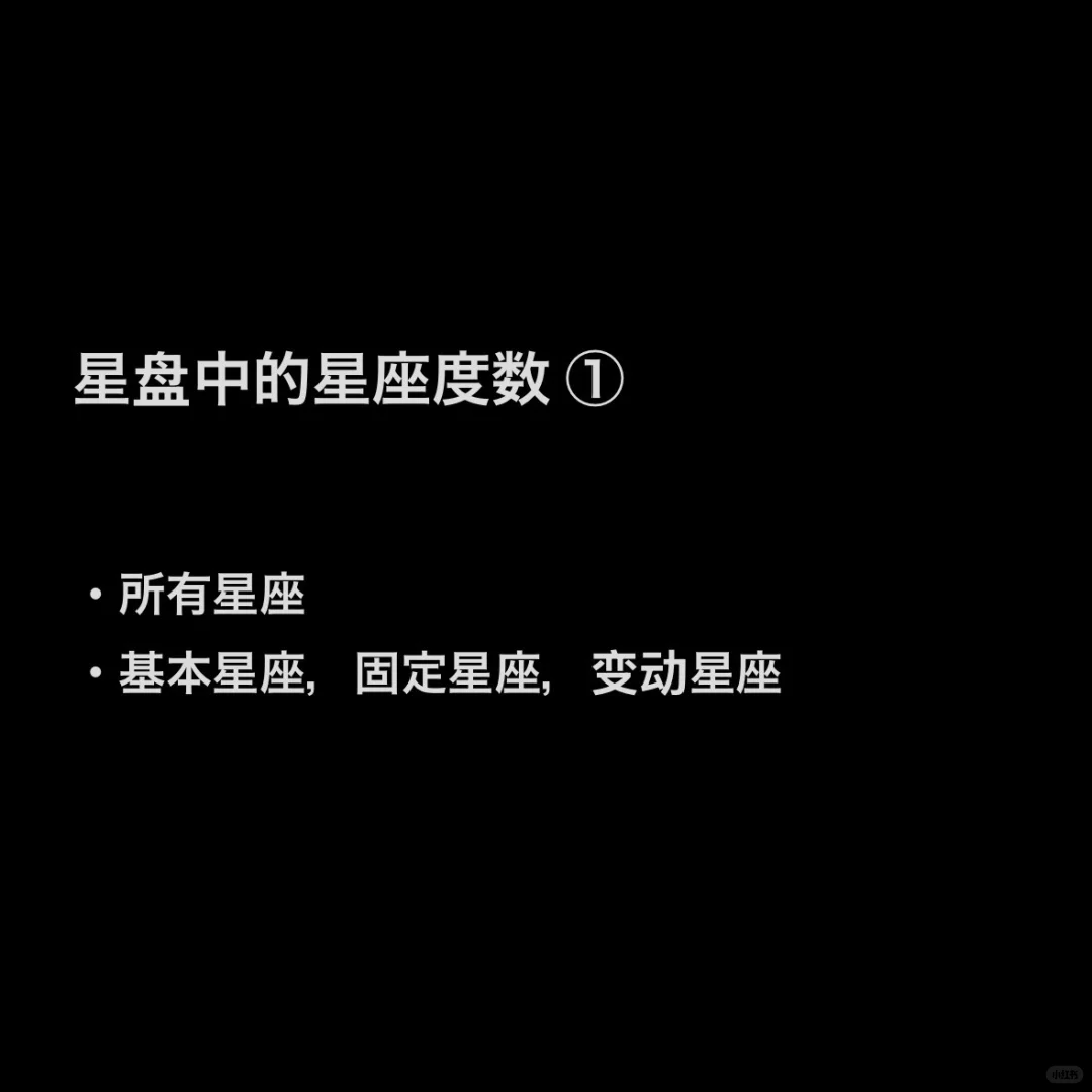 星盘中的星座度数 ①