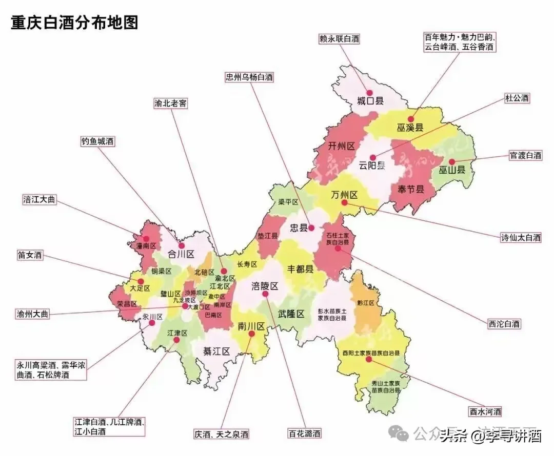 重庆白酒地图