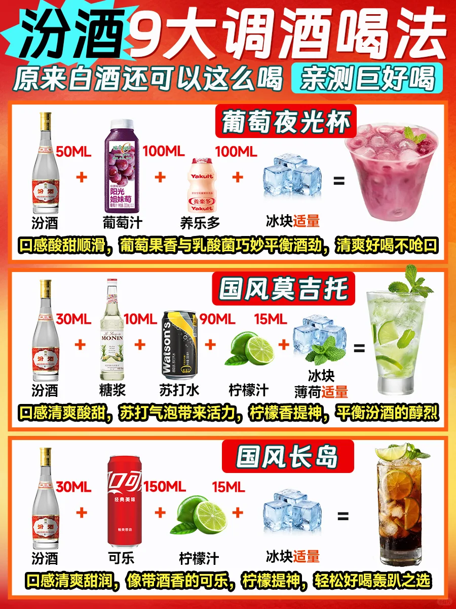 汾酒9大调酒喝法 原来白酒还能这么喝!