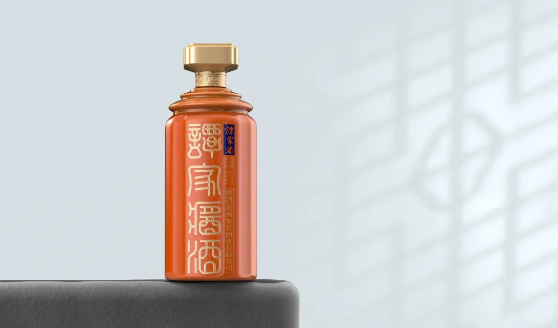 酱香型白酒饮品瓶装瓶贴外盒包装设计