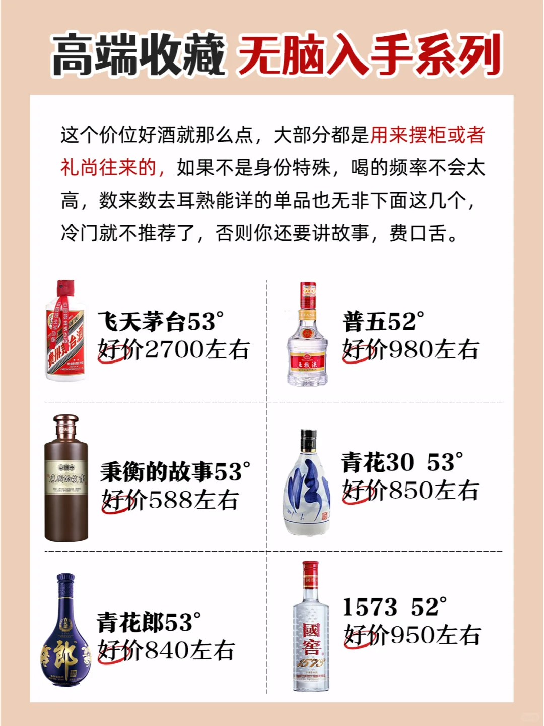 抄作业！总有一天用得上的白酒推荐【收藏】