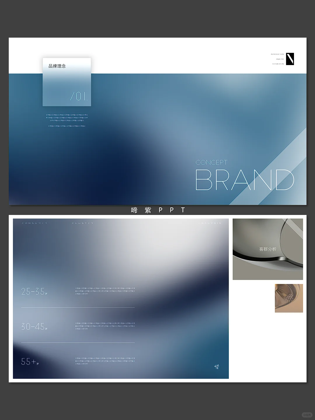 原创PPT定制样版/极简风企业介绍