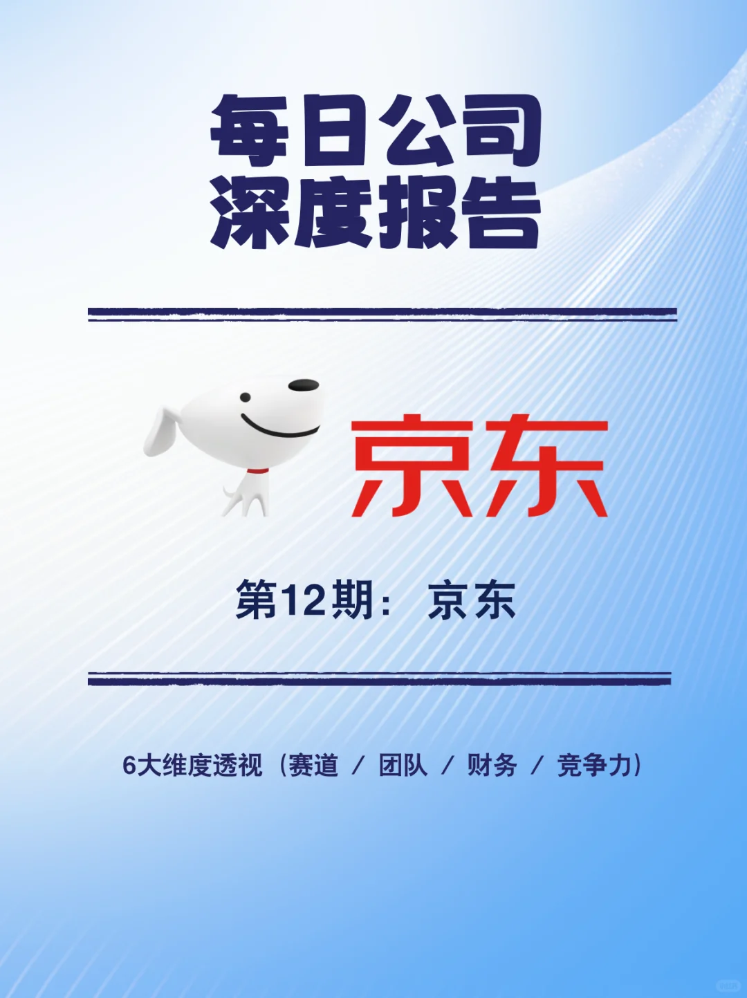 每日公司深度报告 | 第12期：京东