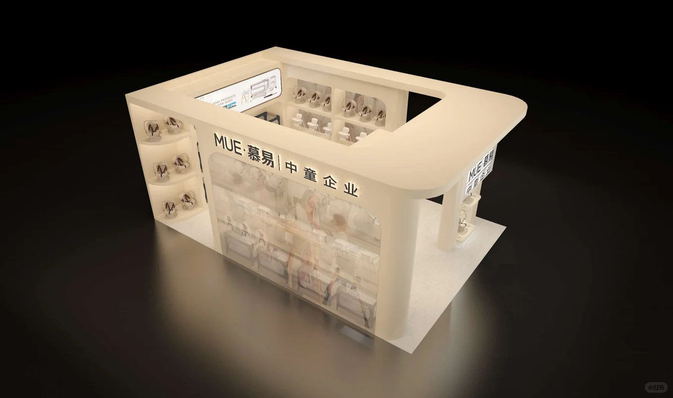 极简奶油风展台