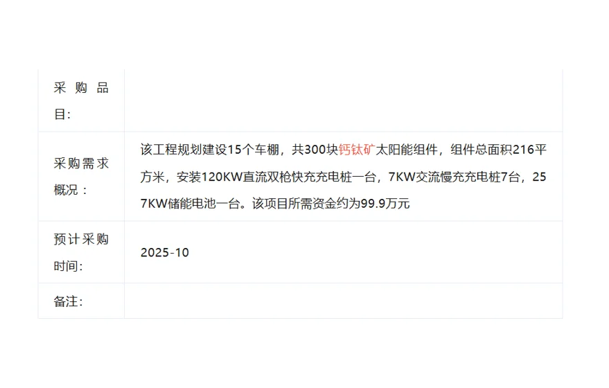 馆陶孵化港钙钛矿光储“一体化”示范项目