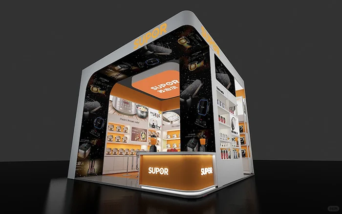 小型展台效果也可以不平庸，广交会展台设计