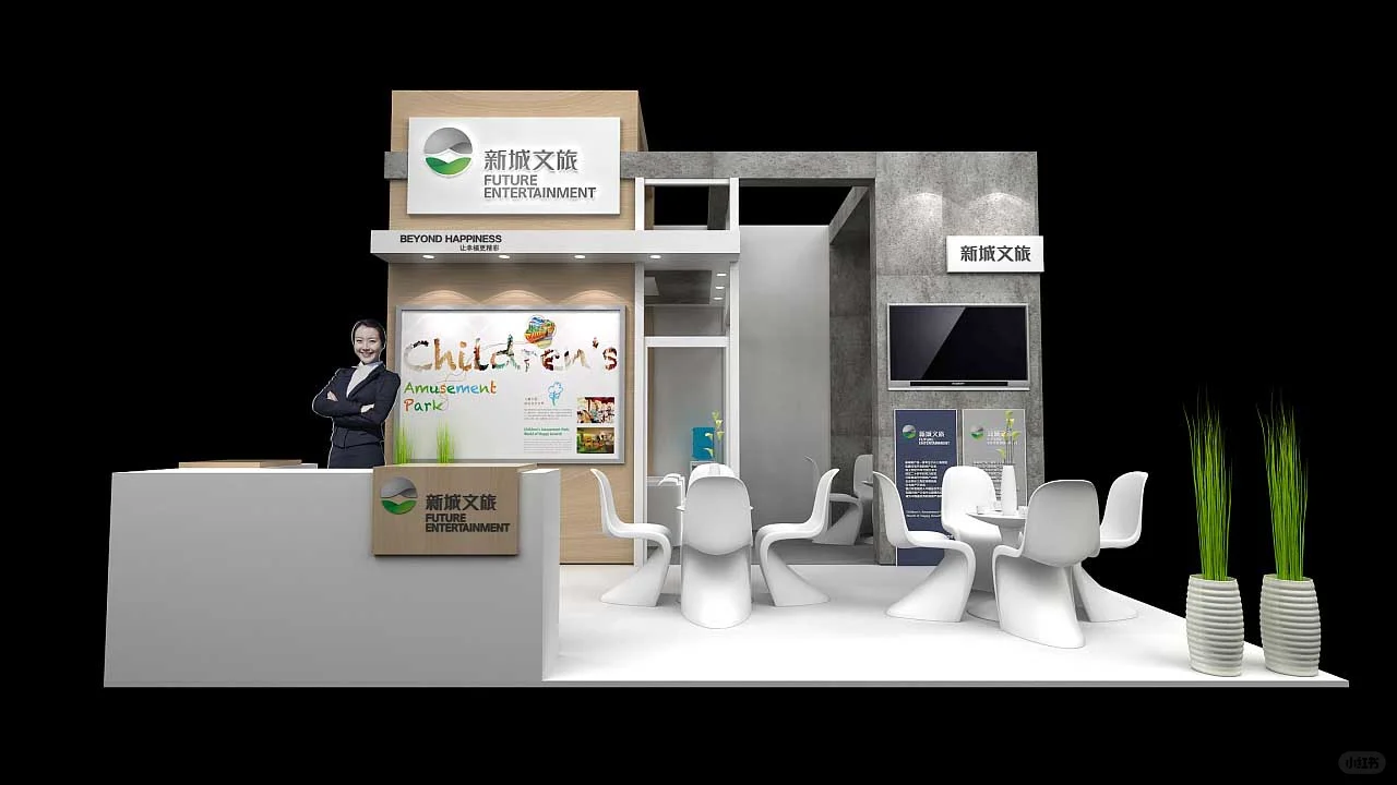 小型展台效果也可以不平庸，广交会展台设计
