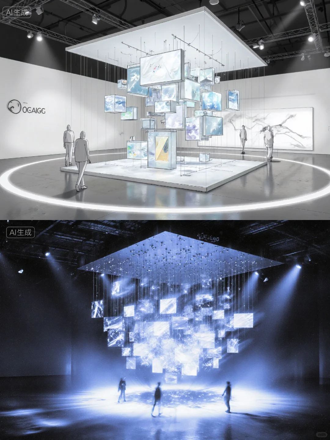 数字艺术Led屏矩阵光影剧场展厅概念