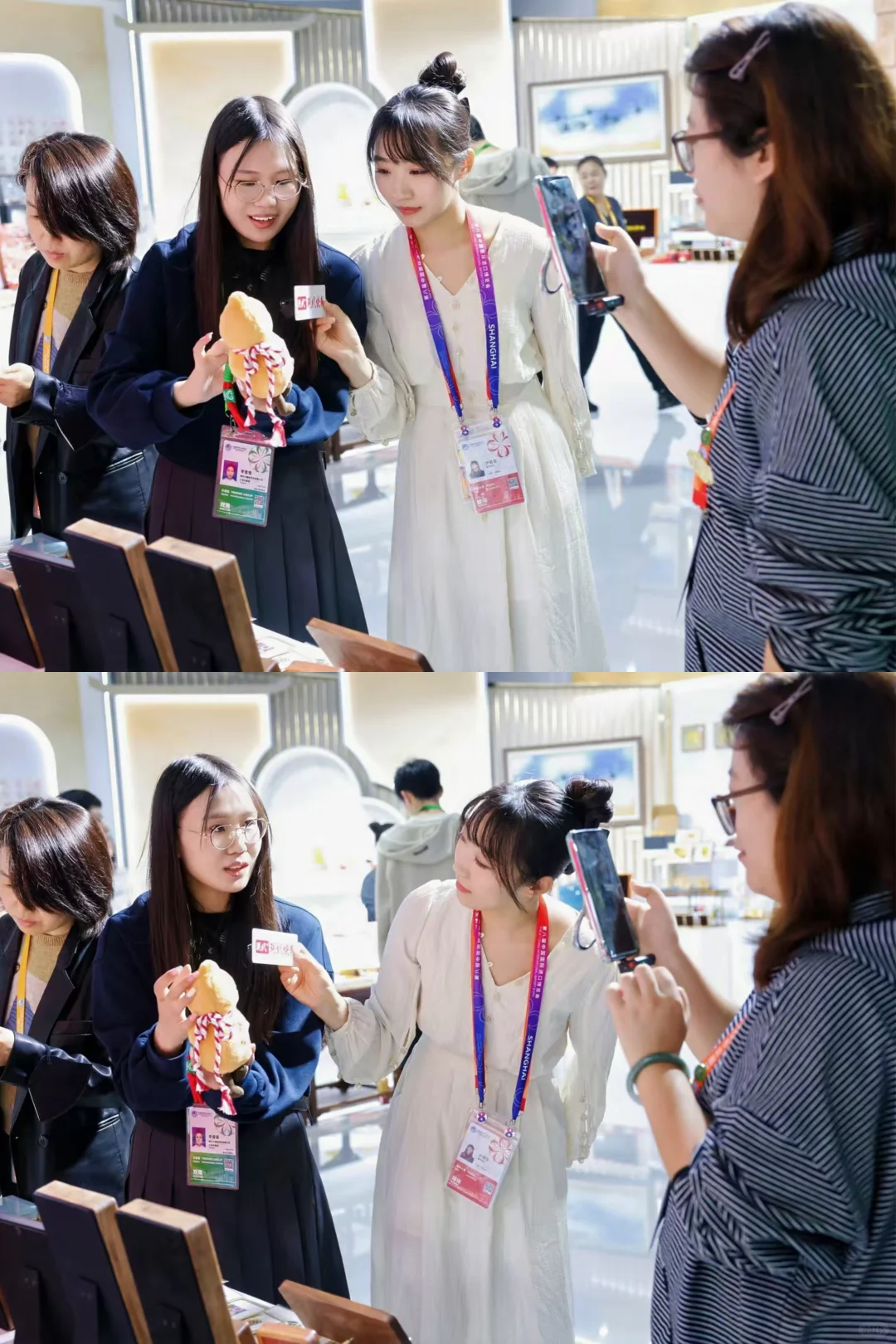 来了来了她来了！第八届进博会记者工作照