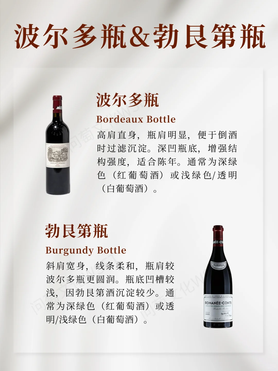 ?8种葡萄酒瓶身，你认识几种？
