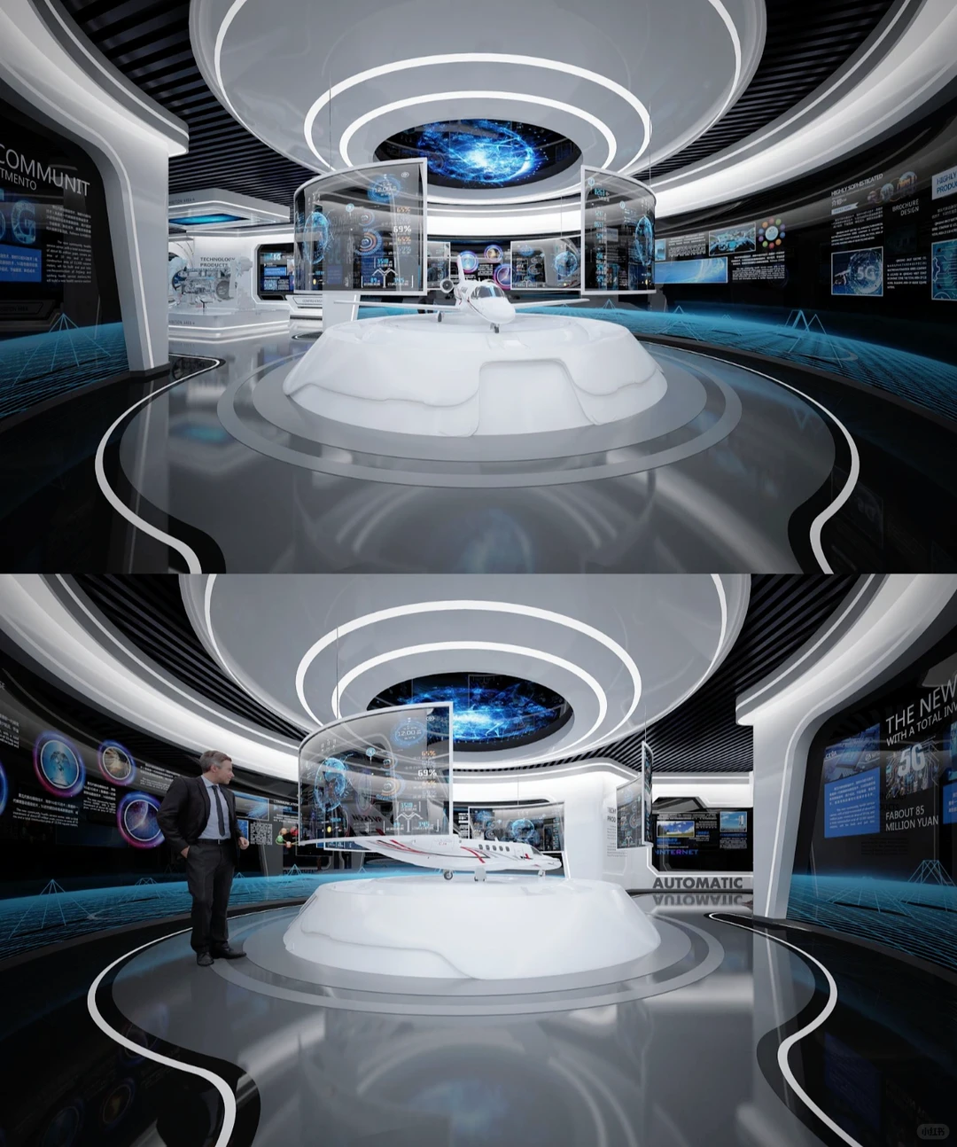 人工智能科技企业展厅设计【工业4.0时代】