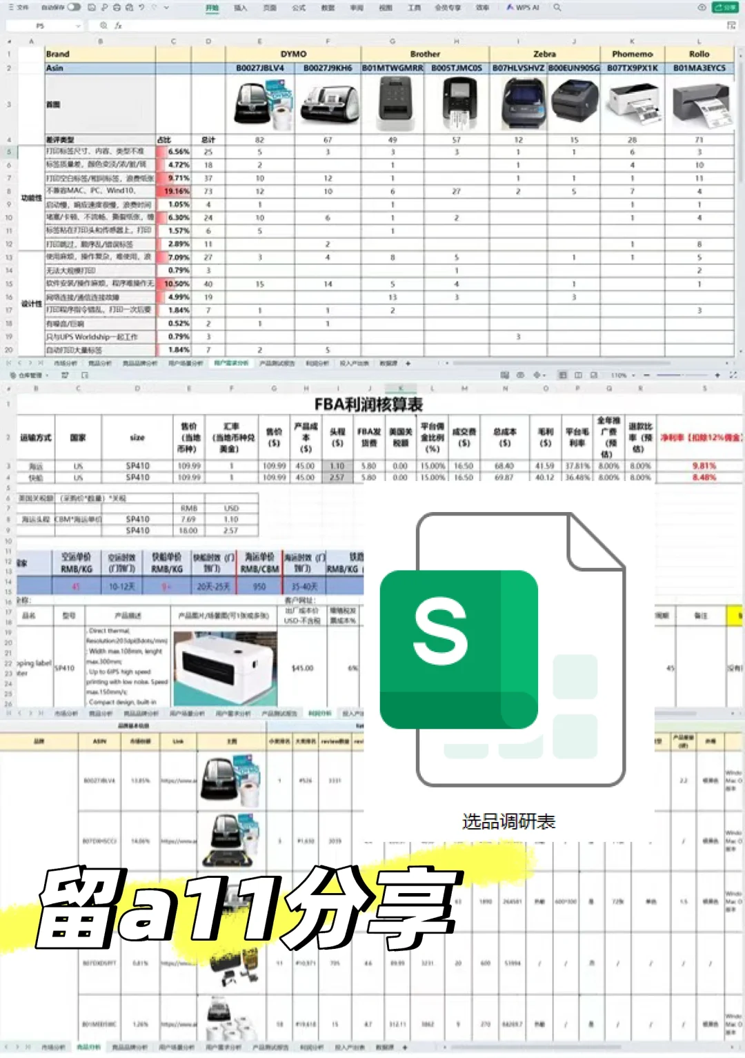 主管终于夸我做的选品调研表了，拿去用