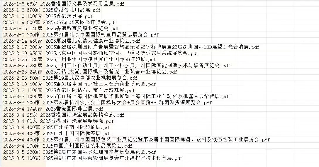 全国展会名录 助力精准开发客户