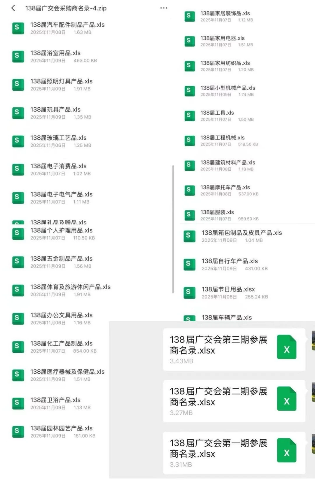 2025年秋季138届广交会采购商名录