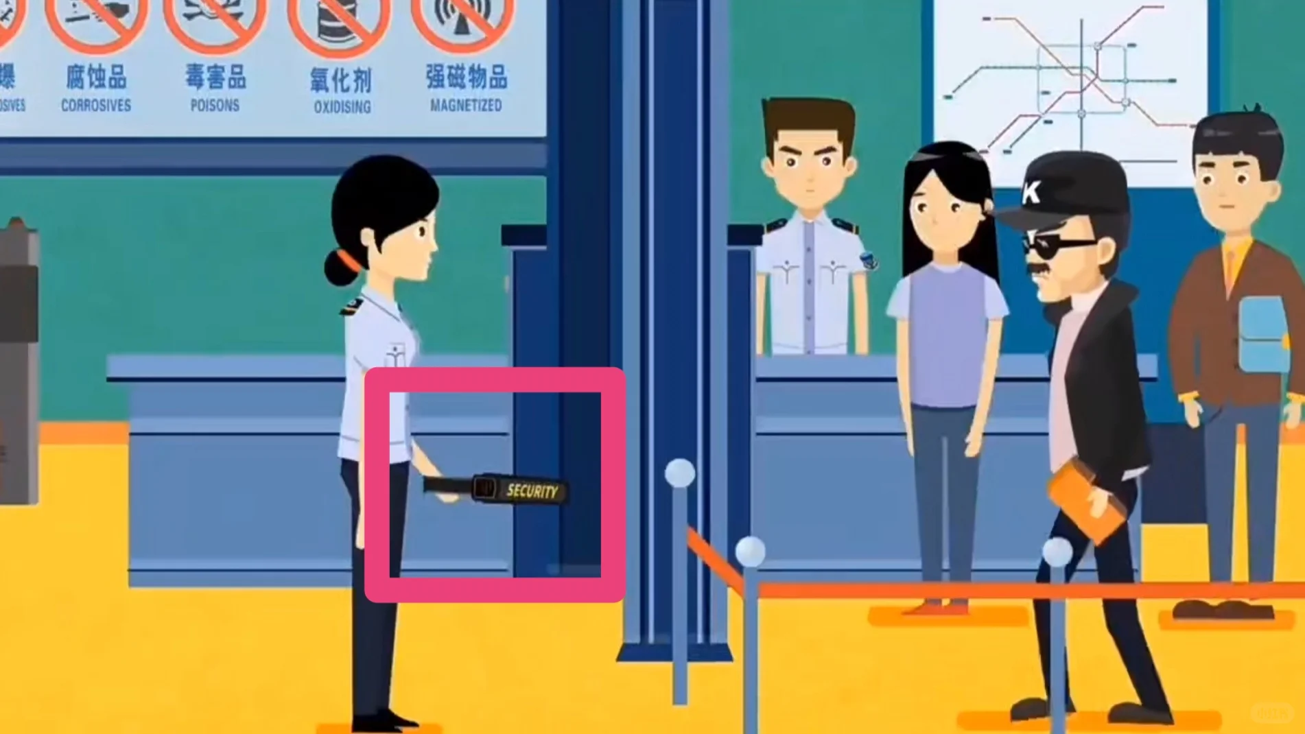 请问地铁安检员手上拿的这个是金属探测器吗