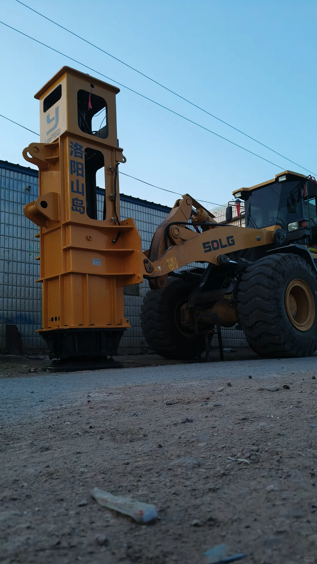 铲车挖机双用型高速液压夯实机工作展示