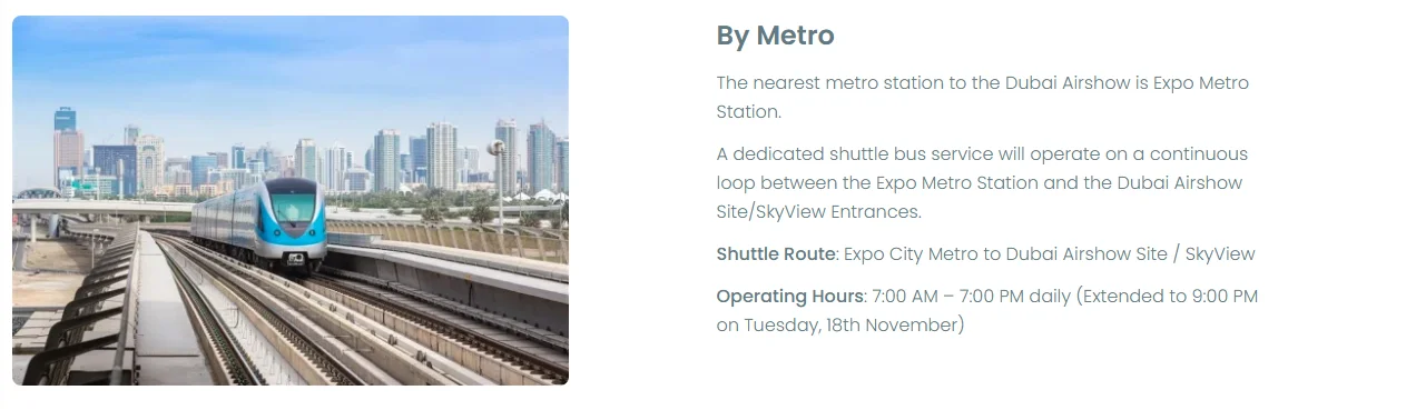迪拜航展的公共交通和往年不一样,大家避雷