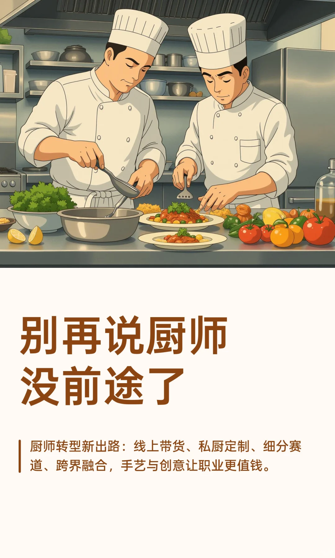 别再说厨师没前途了