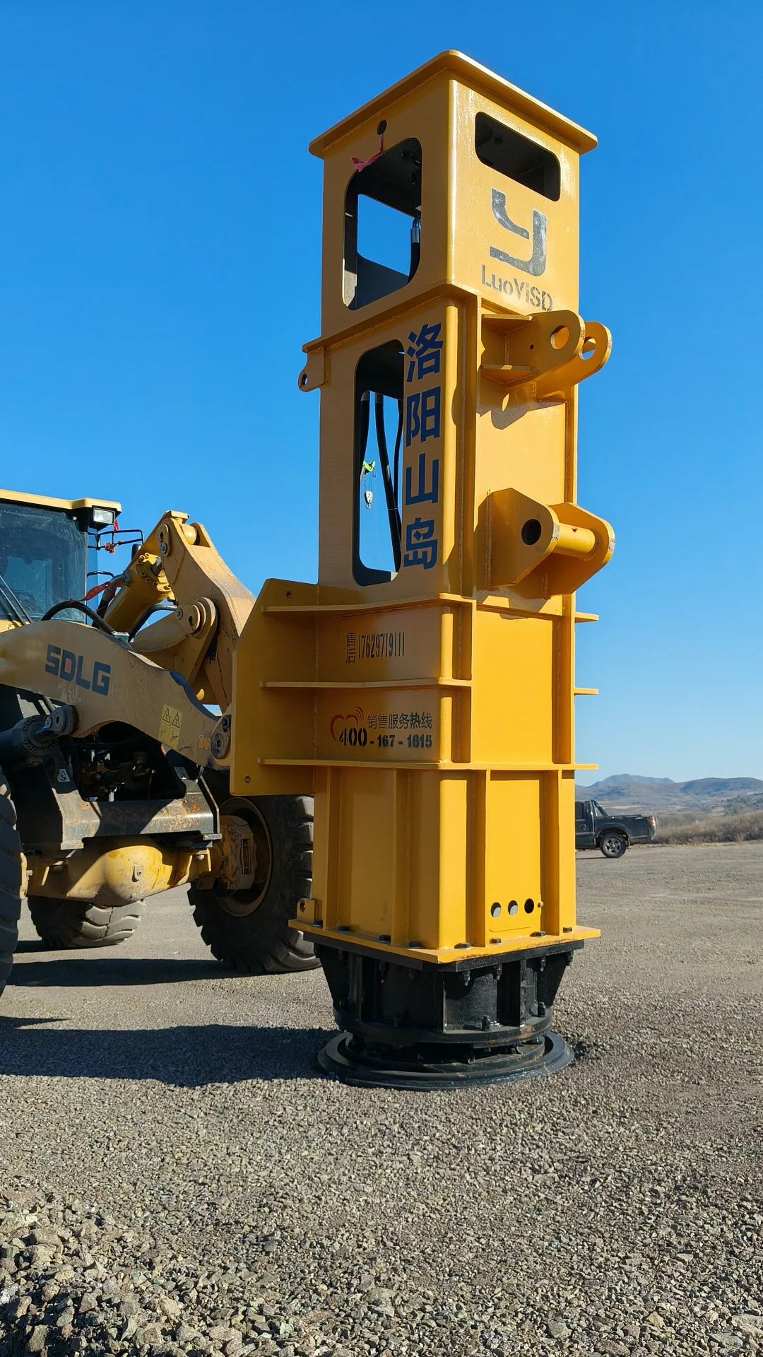 铲车挖机双用型高速液压夯实机工作展示