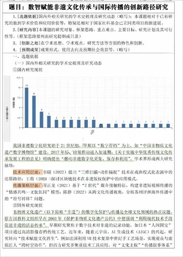 “数智赋能＋非遗文化”课题这样写太强啦#