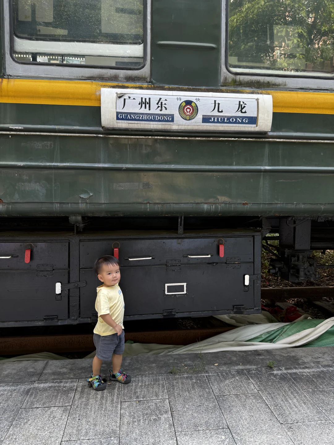 广深铁路博物馆里的老蒸汽机车