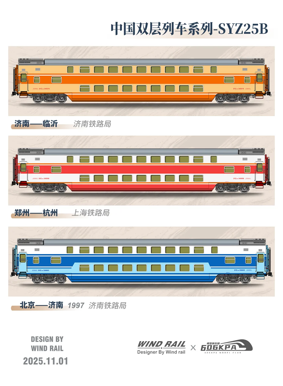 车体绘制丨中国铁路25B型双层列车