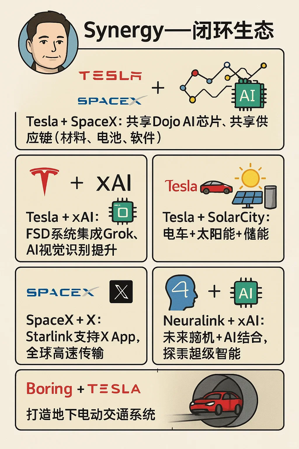 ?总结:马斯克的7大公司?