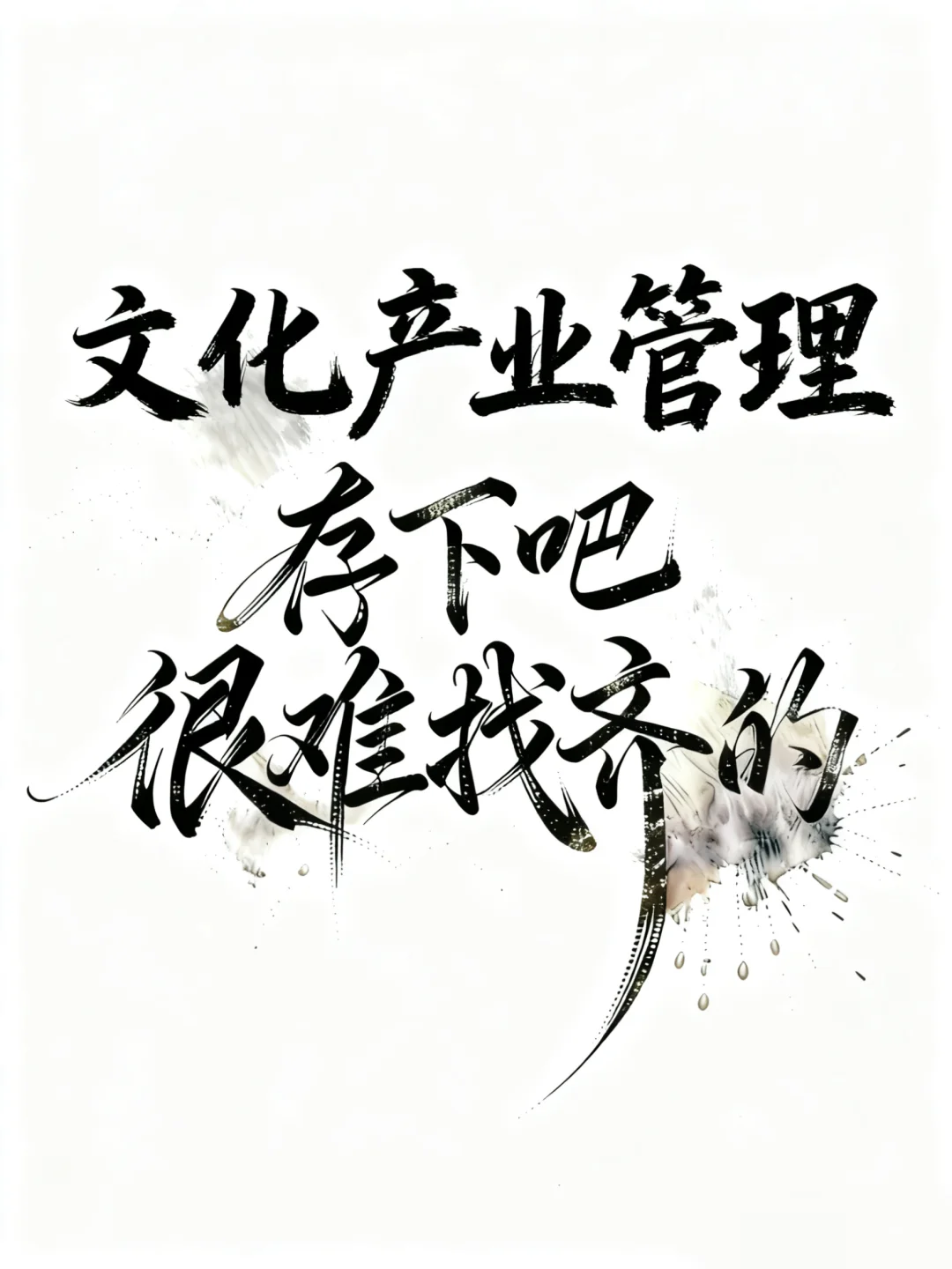 文化产业管理的宝子们存下吧 很难找齐的！