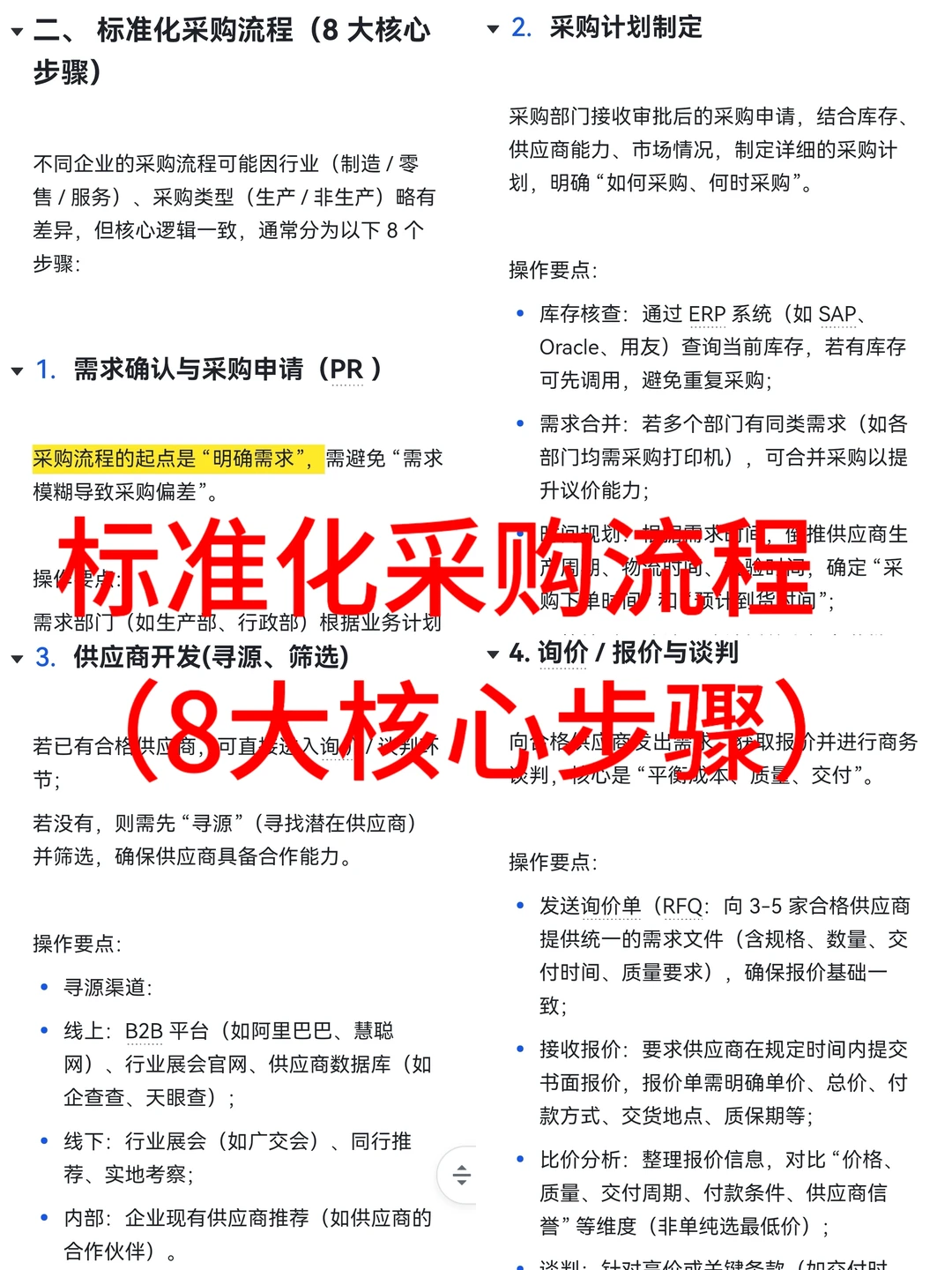 这个知识库堪称采购经理之光!?全是干货