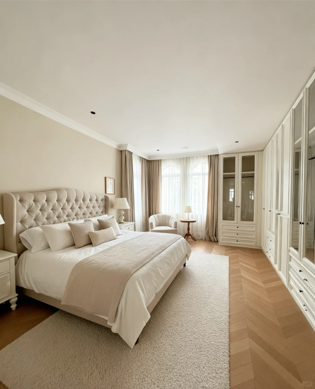 轻法式全屋定制｜把卧室装成了法式电影里的