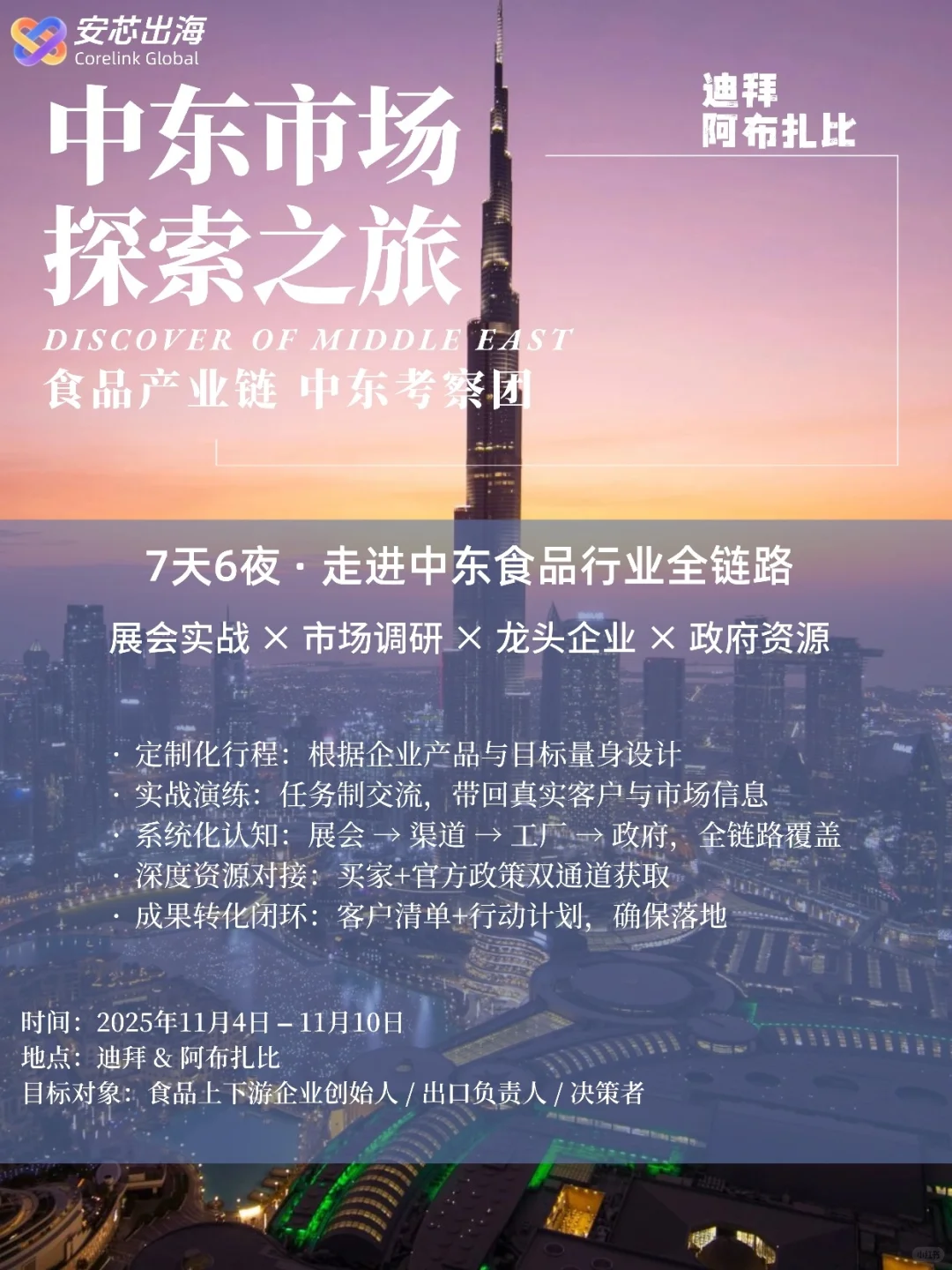 11月出海考察,7天和我们一起探索中东市场