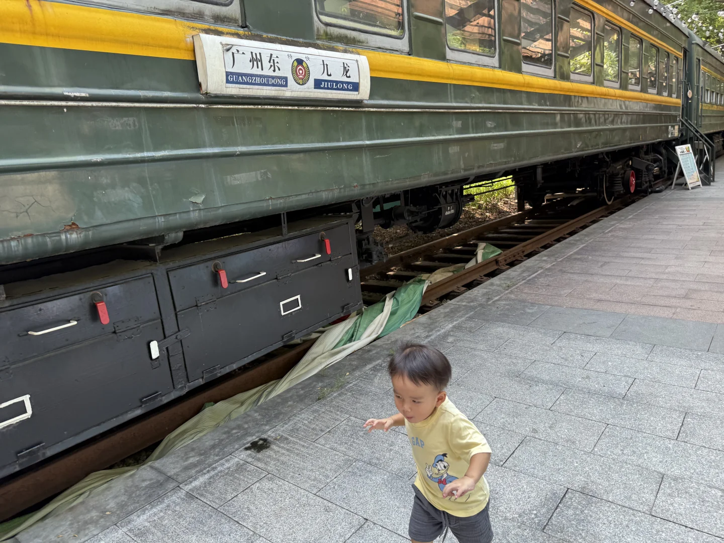 广深铁路博物馆里的老蒸汽机车