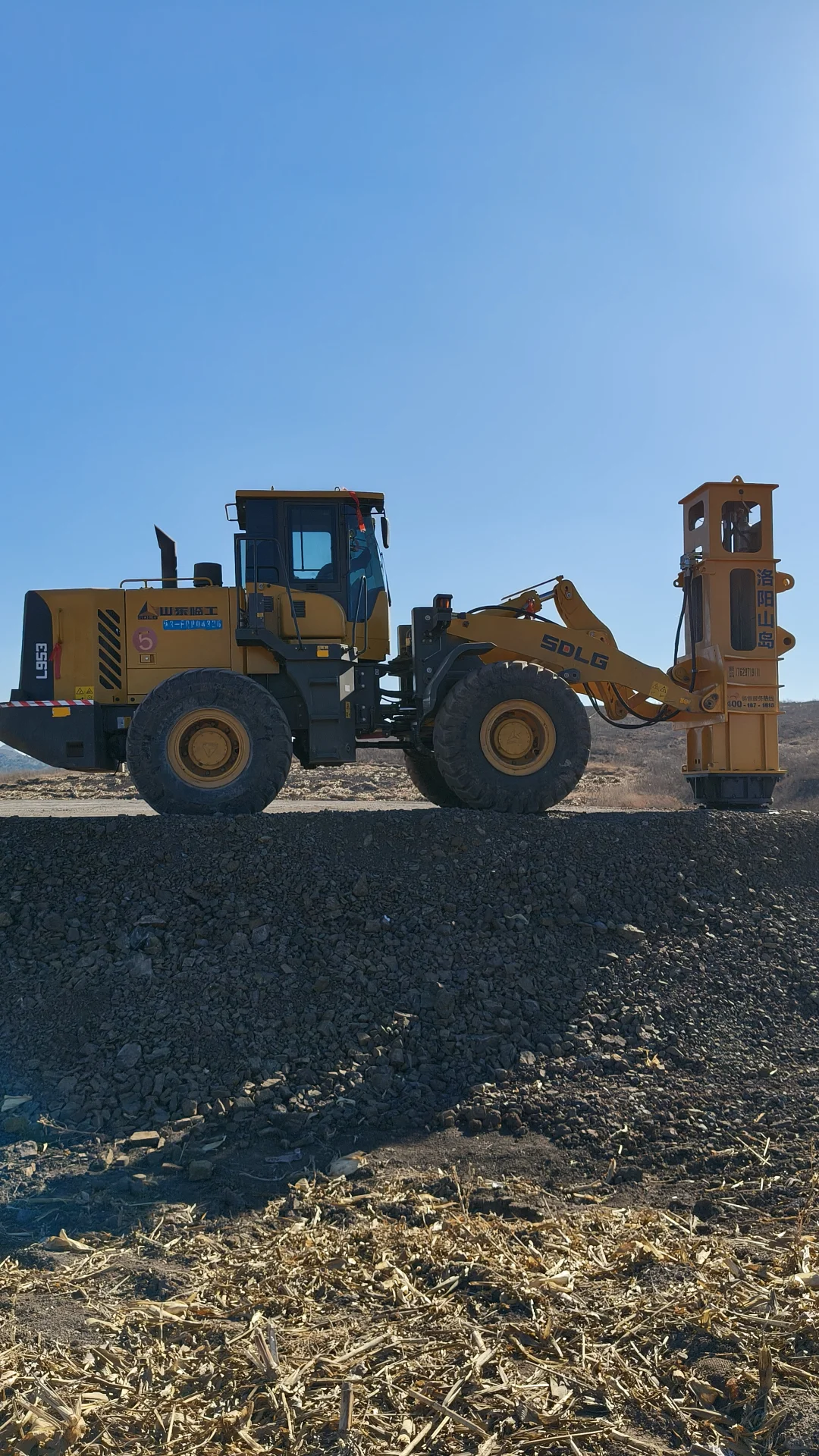 铲车挖机双用型高速液压夯实机工作展示