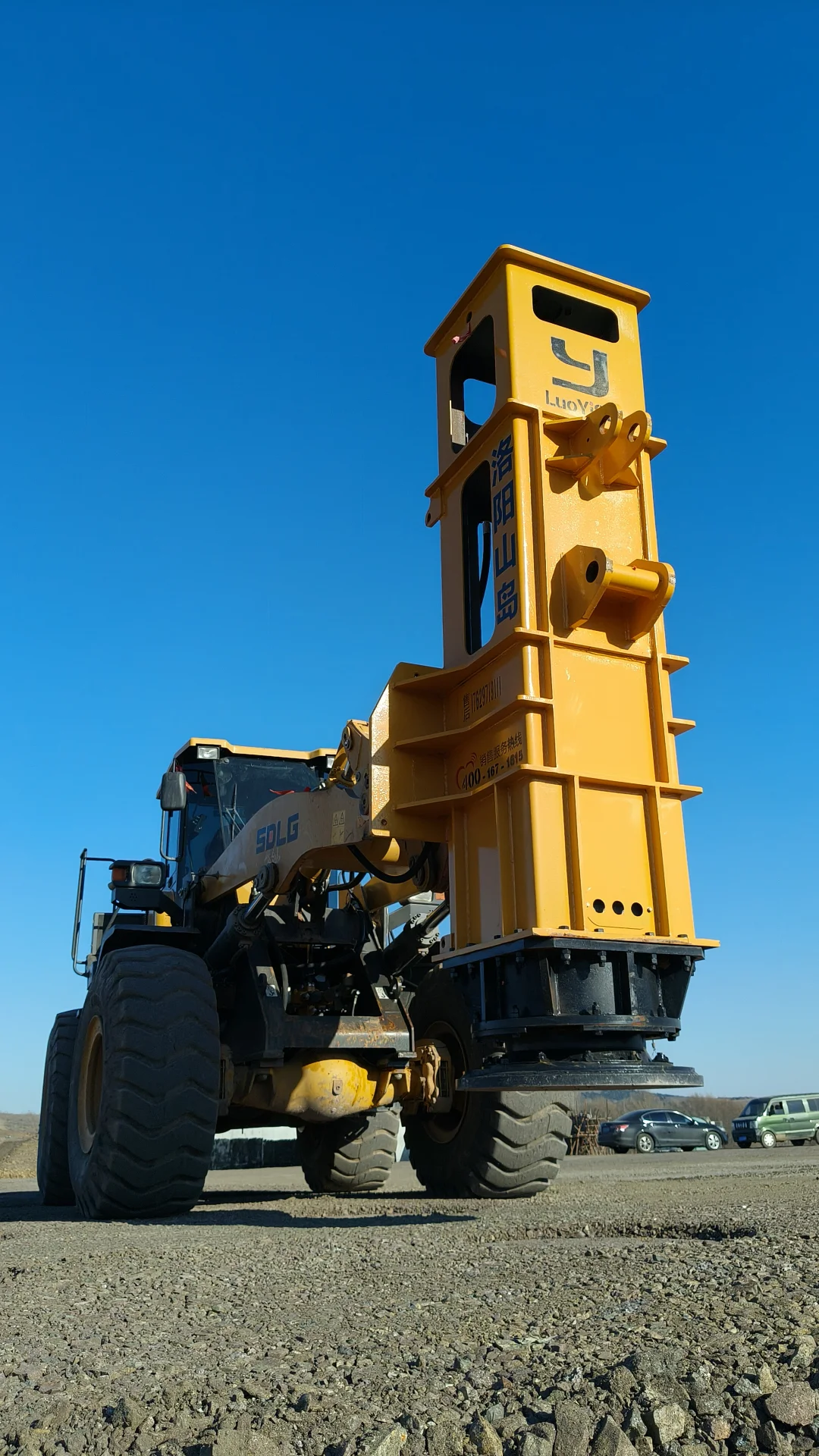 铲车挖机双用型高速液压夯实机工作展示