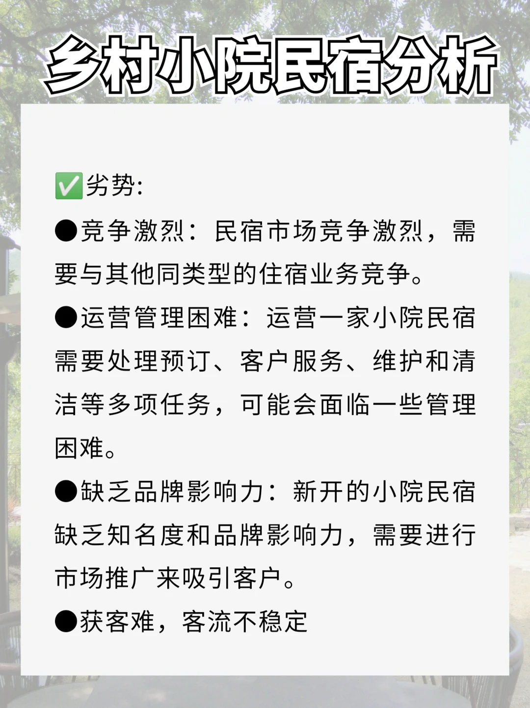 民宿小院|能不能赚到?呢?