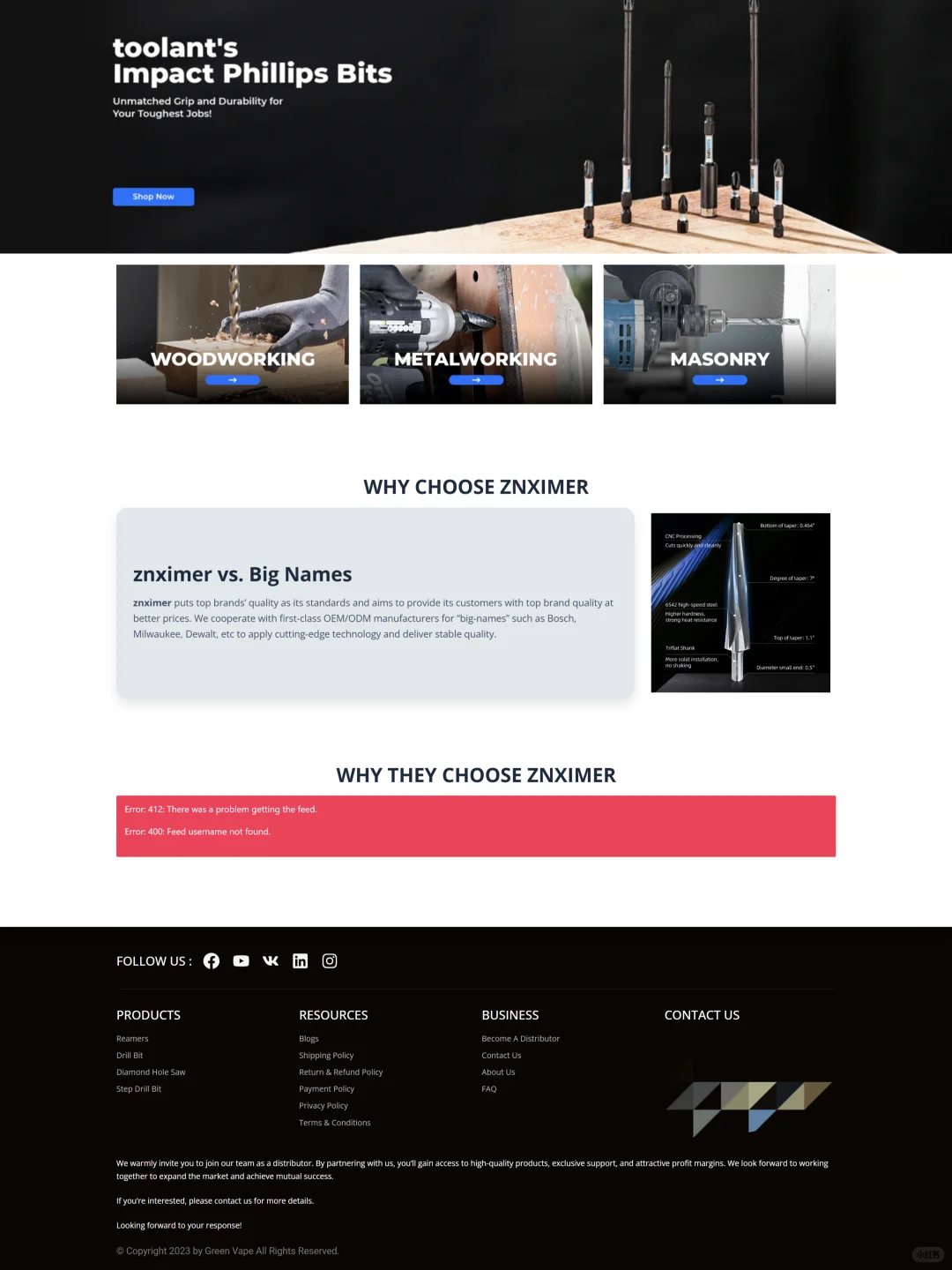 工业钻削与切削工具外贸独立站搭建案例