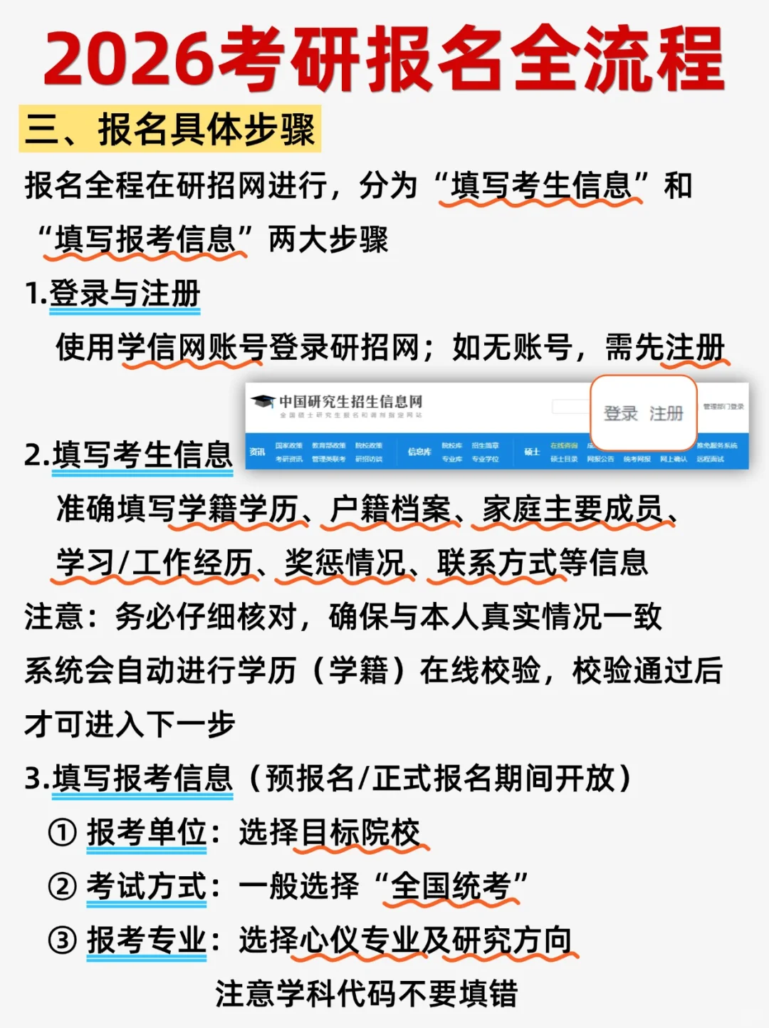 ?2026考研报名流程｜码住不踩坑！