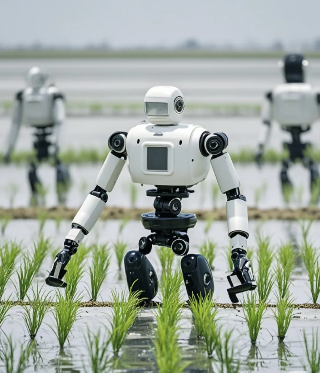 科技感满满的机器人农活干的有模有样