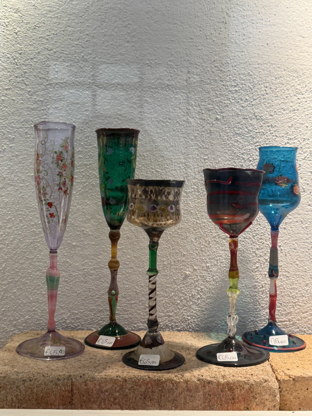 ??威尼斯Murano玻璃岛?绝美手工玻璃杯?