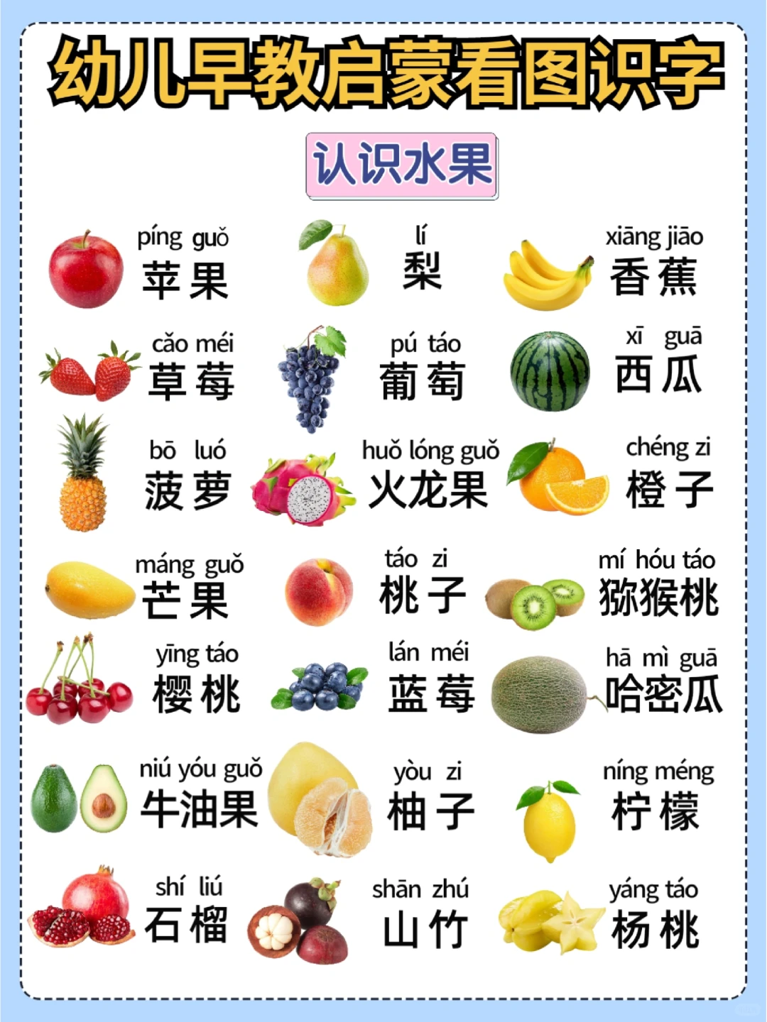 幼儿早教启蒙看图识字 家长教宝宝认字必备