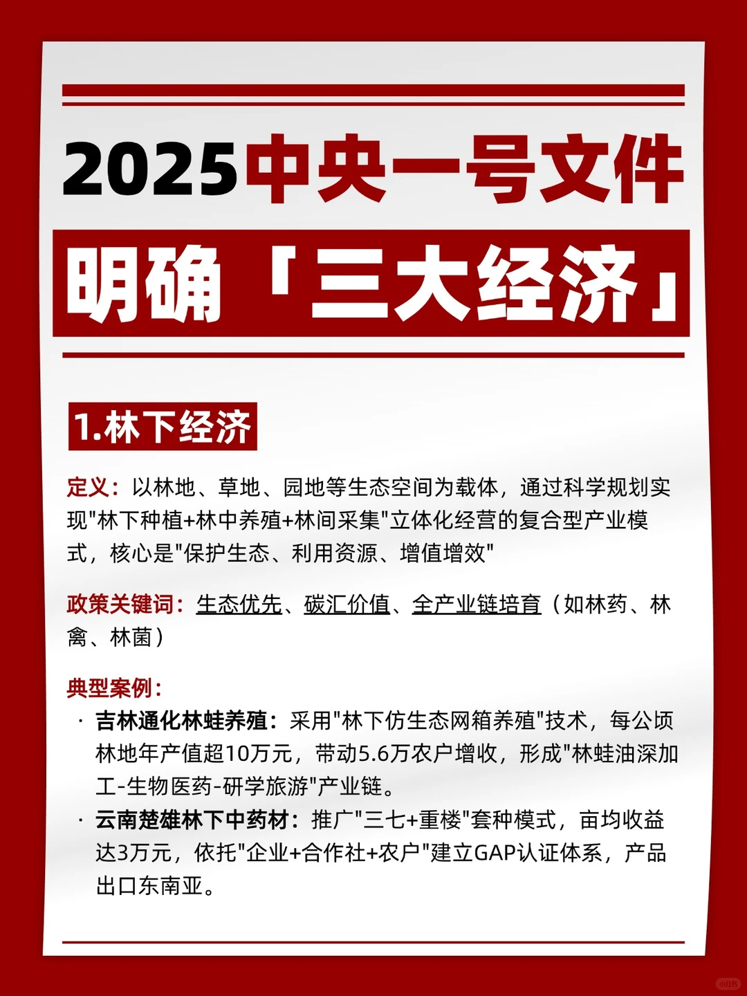 【热点积累】25中央一号文件的「三大经济」