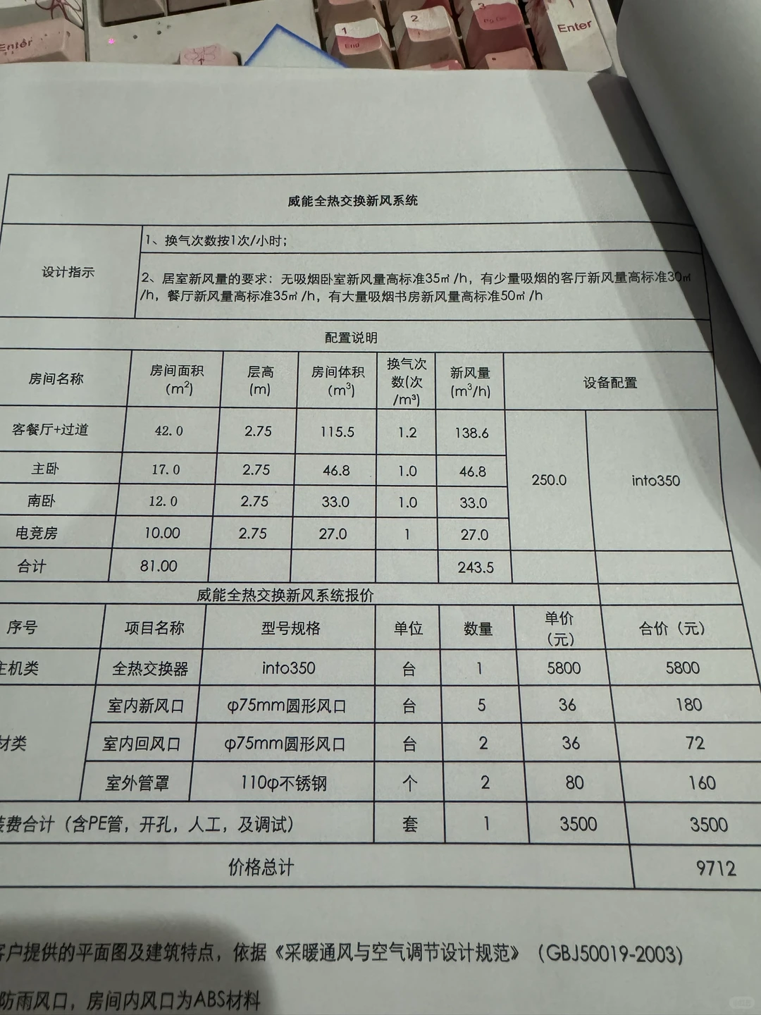 新风系统帮忙看看价格合适不?