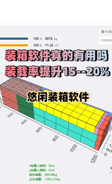 装箱软件真的有用吗?装载率提升15%--20%