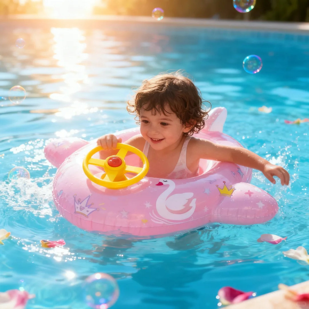 义乌工厂直供!外贸内销爆单的卡通泳圈?