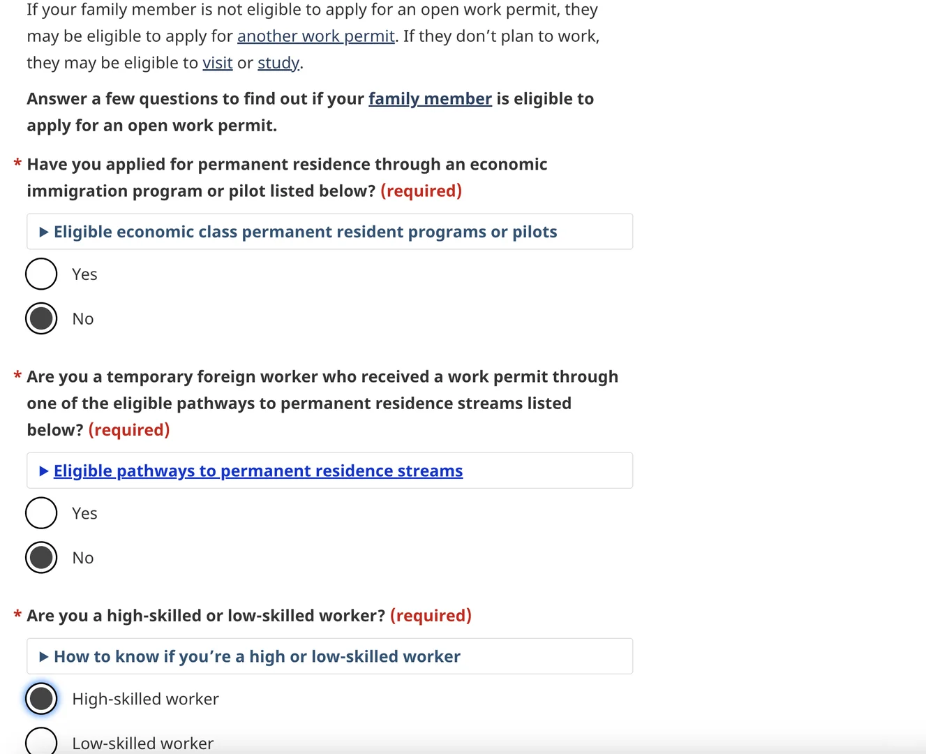 2025年1月25起，毕业工签可申请配偶工签列表