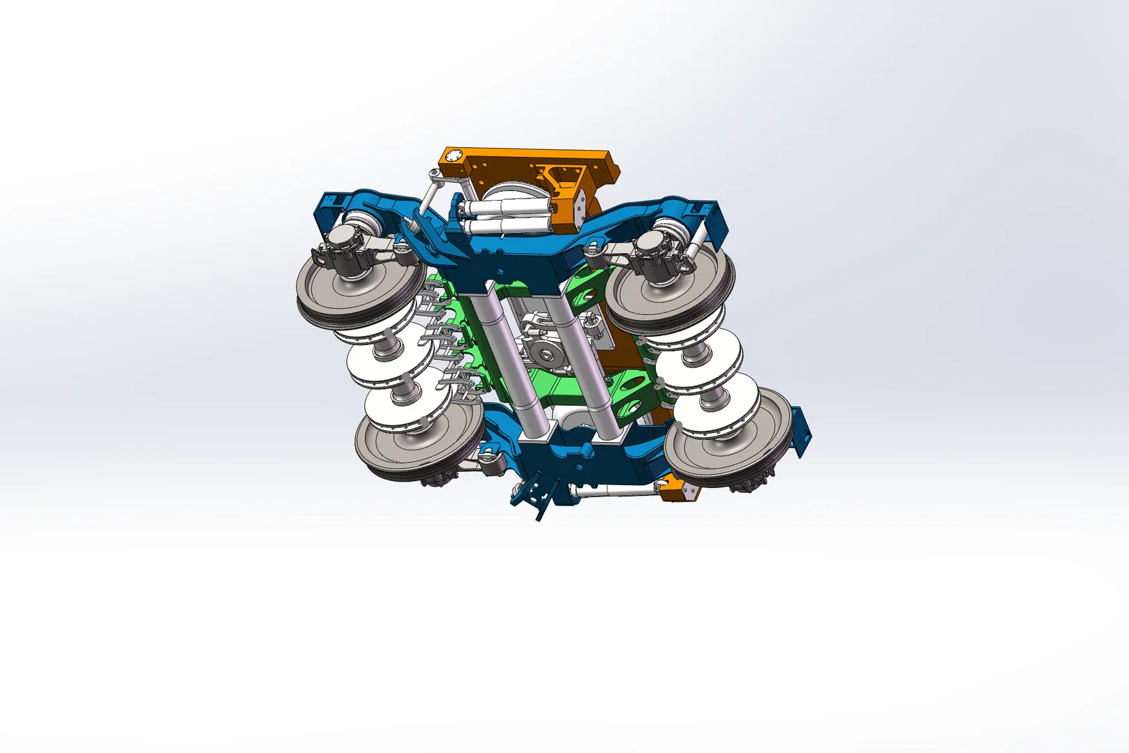 CRH3CRH380非动力转向架（拖车转向架）模型