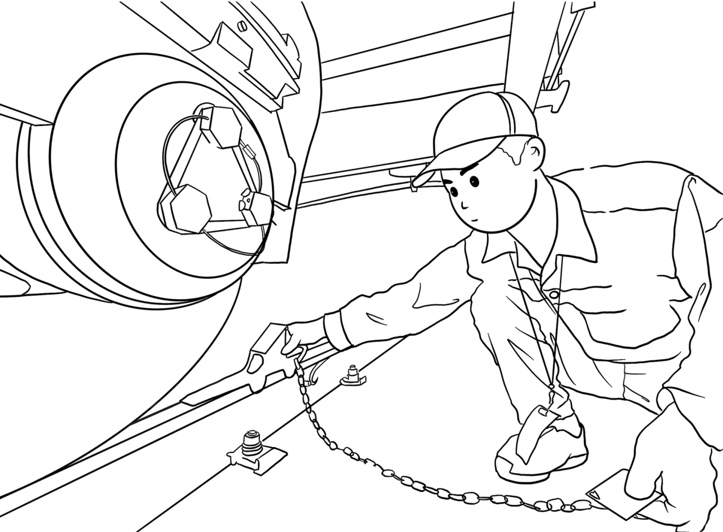 打卡48/100【企业插画】铁路揭秘列车解编⑩